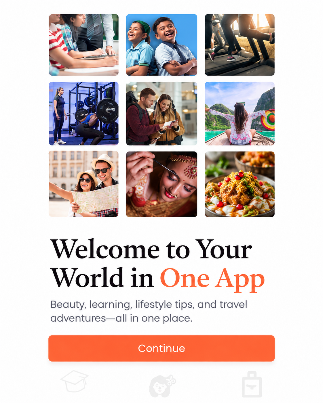 Bharat Need app welcome screen